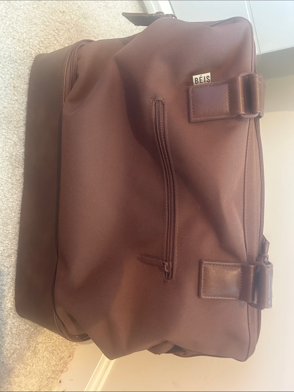 BEIS Brown Travel Weekender Bag